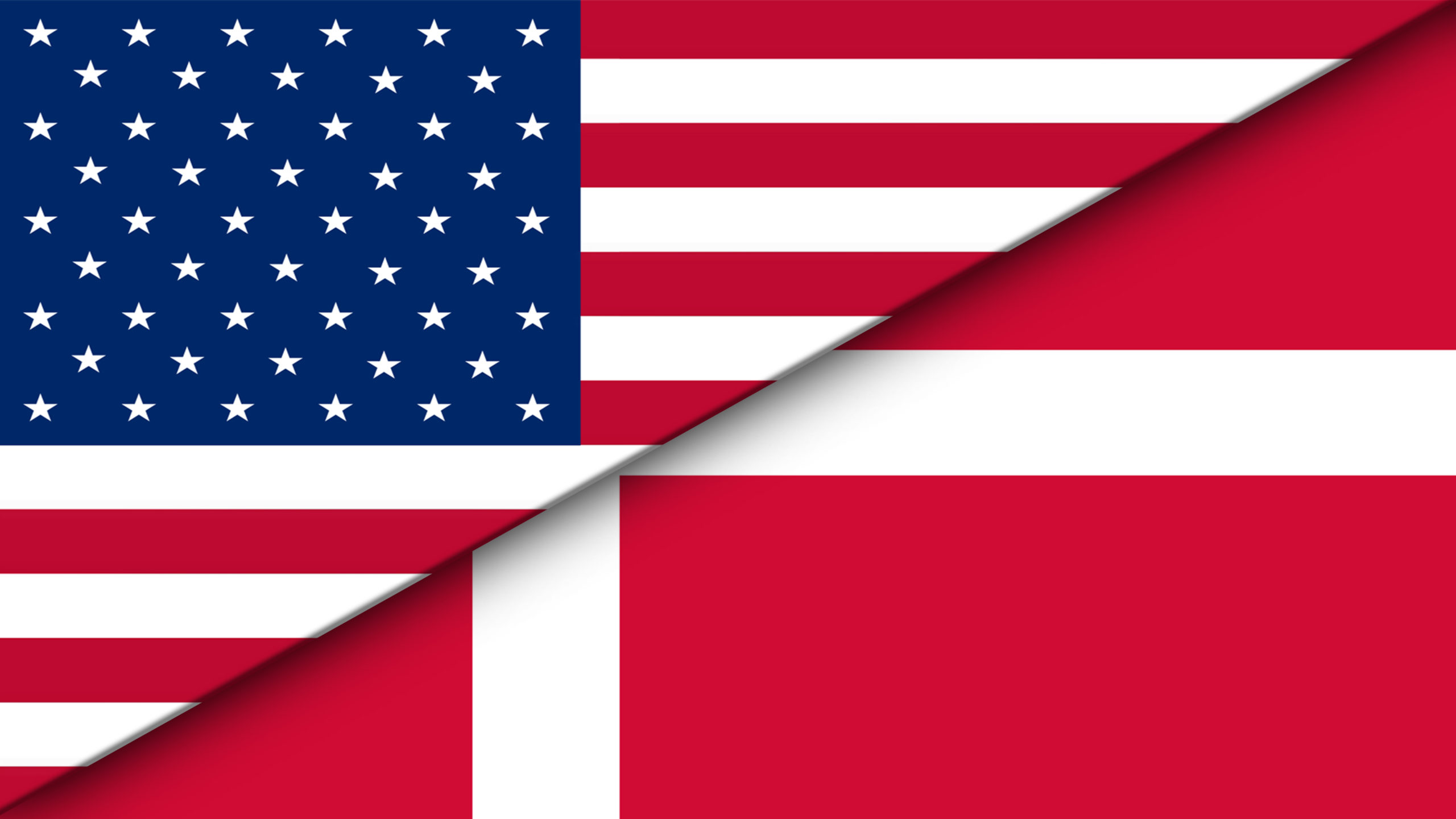 Amercan-Danish flags